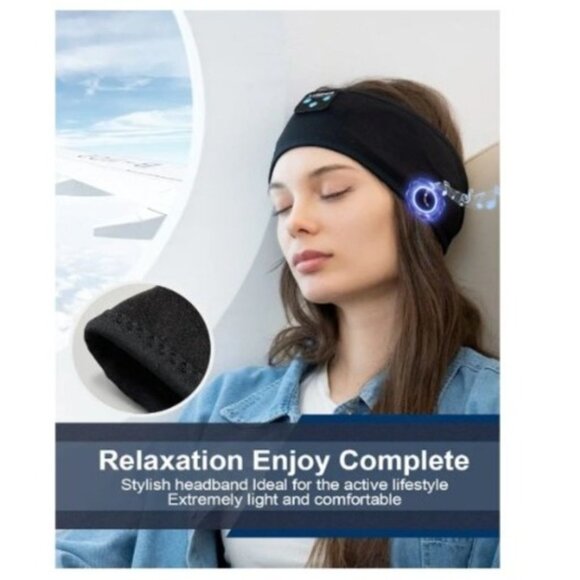 Lullaband Sleep Headphones Headband Bluetooth 5.2 Black Wireless 10-Hour Battery - Picture 2 of 9